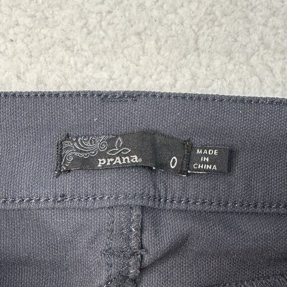 prAna Women's Brenna Skinny Moto Stretch Nylon Pants Size 0 Blue Gray Adventure - Picture 5 of 7